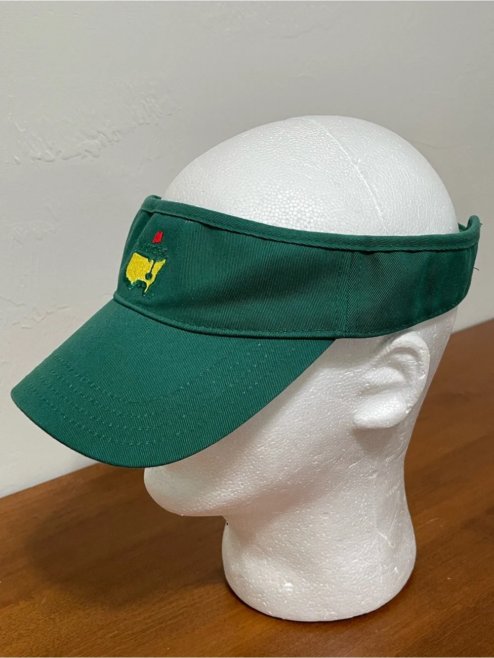 American Needle Masters Green Low Riser Visor Ionic Embroidered Yellow Map Flag